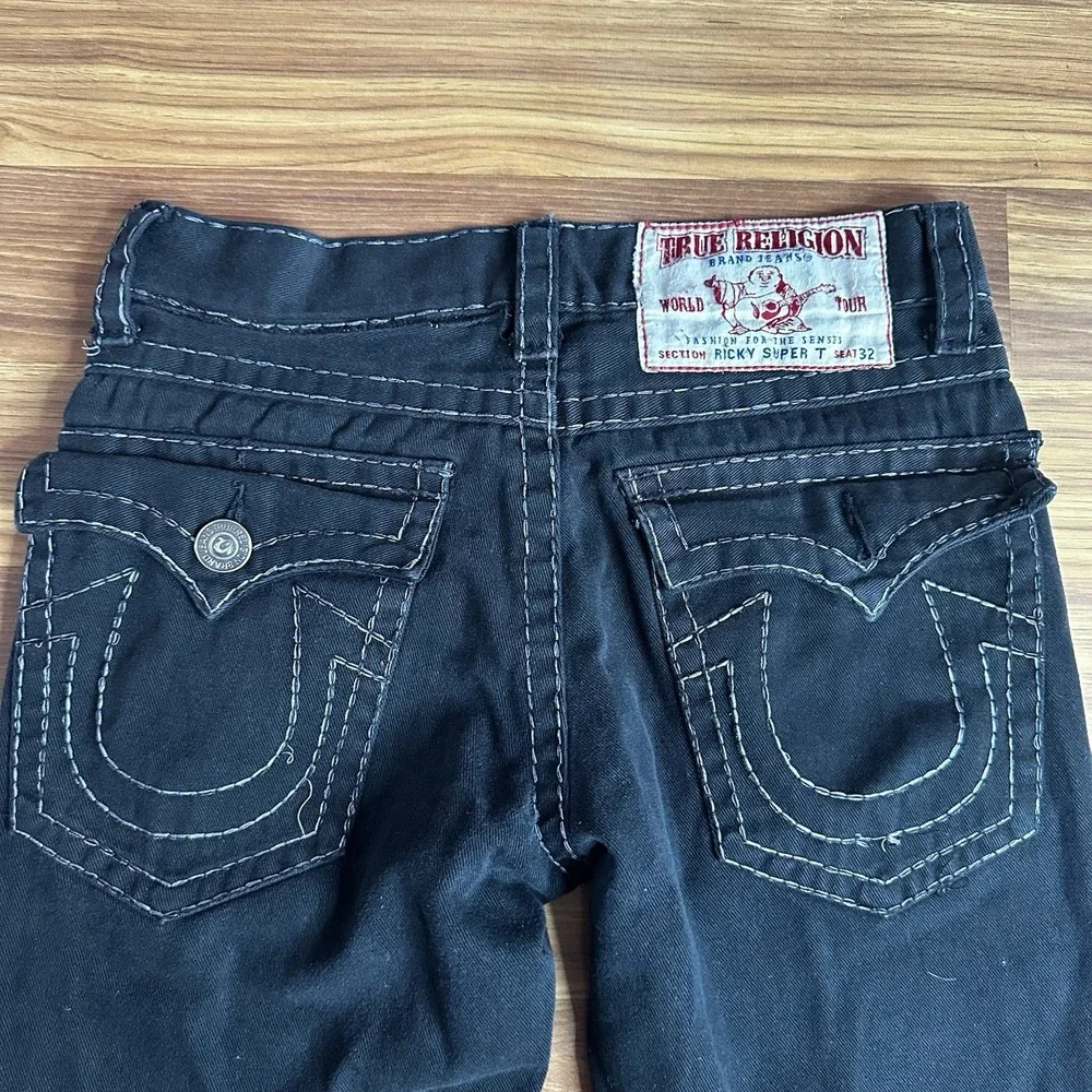 Vintage Y2K True Religion Ricky Super T Jeans Mens 32x32 Black Made in USA